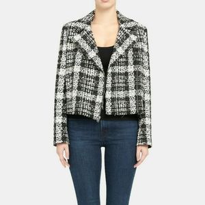 Theory Rubber TweedSlim Moto Jacket SZ6 NWT